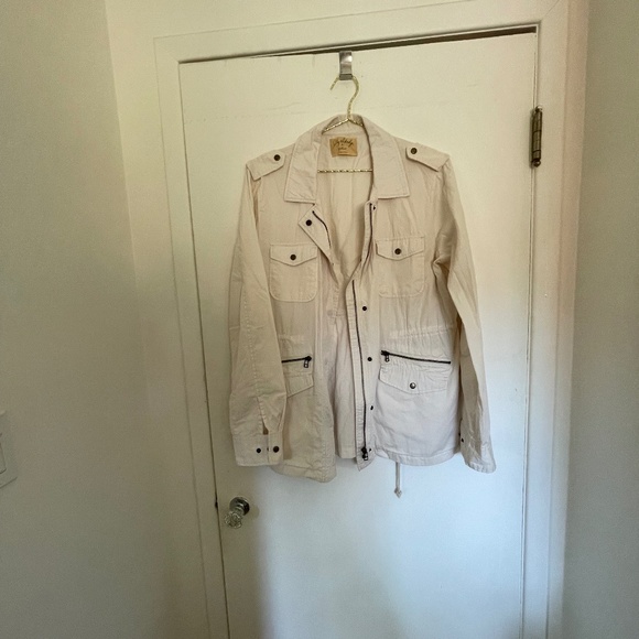 Lily Aldridge for VELVET, light weight jacket, off white, 100% cotton - Picture 1 of 9